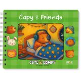 Livro De Colorir Cute &amp; Comfy Capy Dormindo Capa Dura