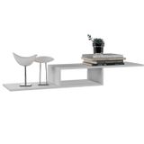 Rack Suspenso Para Tv 32 Polegadas 120cm X 30cm X 15cm Branco