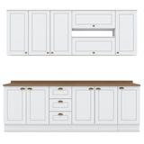 Cozinha Modulada 10 Pecas 240cm Ce792 Americana Branco Nature Henn
