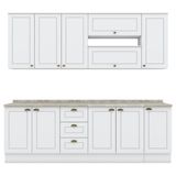 Cozinha Modulada 10 Pecas 240 Cm Ce792 Americana Branco Calcare Henn