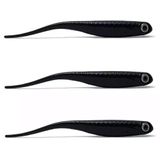 Monster 3x Fishing Iscas Shads Minnow 10cm Black 3und