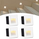 4 Balizador De Embutir Corredor Led 3000k Branco 3w Zan08