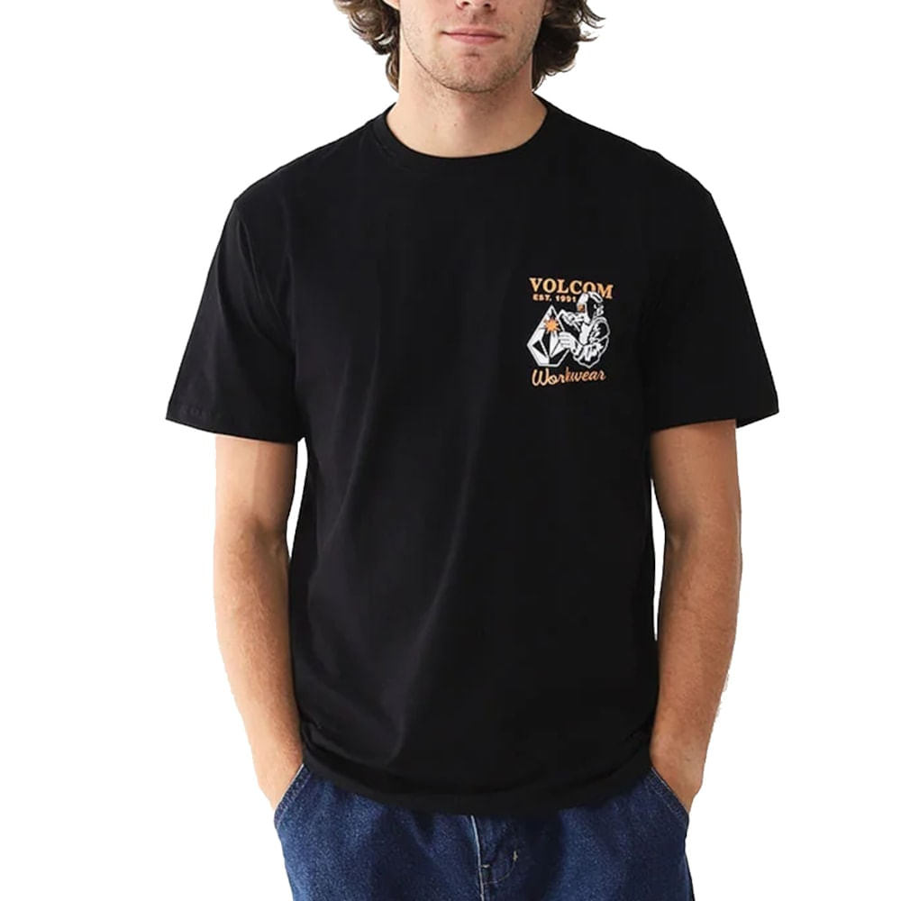 Camiseta Volcom Workwear Welder Preta