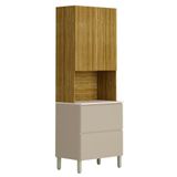 Paneleiro De Cozinha Torre Quente Minsk K02 Vanilla-freijó - Mpozenato