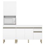 Paneleiro E Balcão Gabinete Sem Tampo 120cm Lina K02 Supremo - Mpozenato