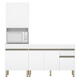 Paneleiro E Balcão Gabinete Sem Tampo 150cm Lina K02 Supremo - Mpozenato