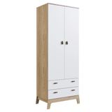 Guarda Roupa Infantil 73cm 2 Portas 2 Gavetas Favo De Mel 005 Itapuã-branco - Completa Móveis