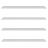 Prateleira Flutuante Para Escritório Kit 4 Suporte Invisível 91cm Yara Branco - Lumil
