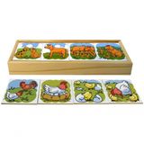Brinquedo Educativo Sequência Lógica De Animais Cx De Madeira