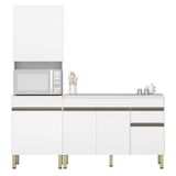 Paneleiro E Balcão Gabinete Com Tampo 150cm Lina K02 Supremo - Mpozenato