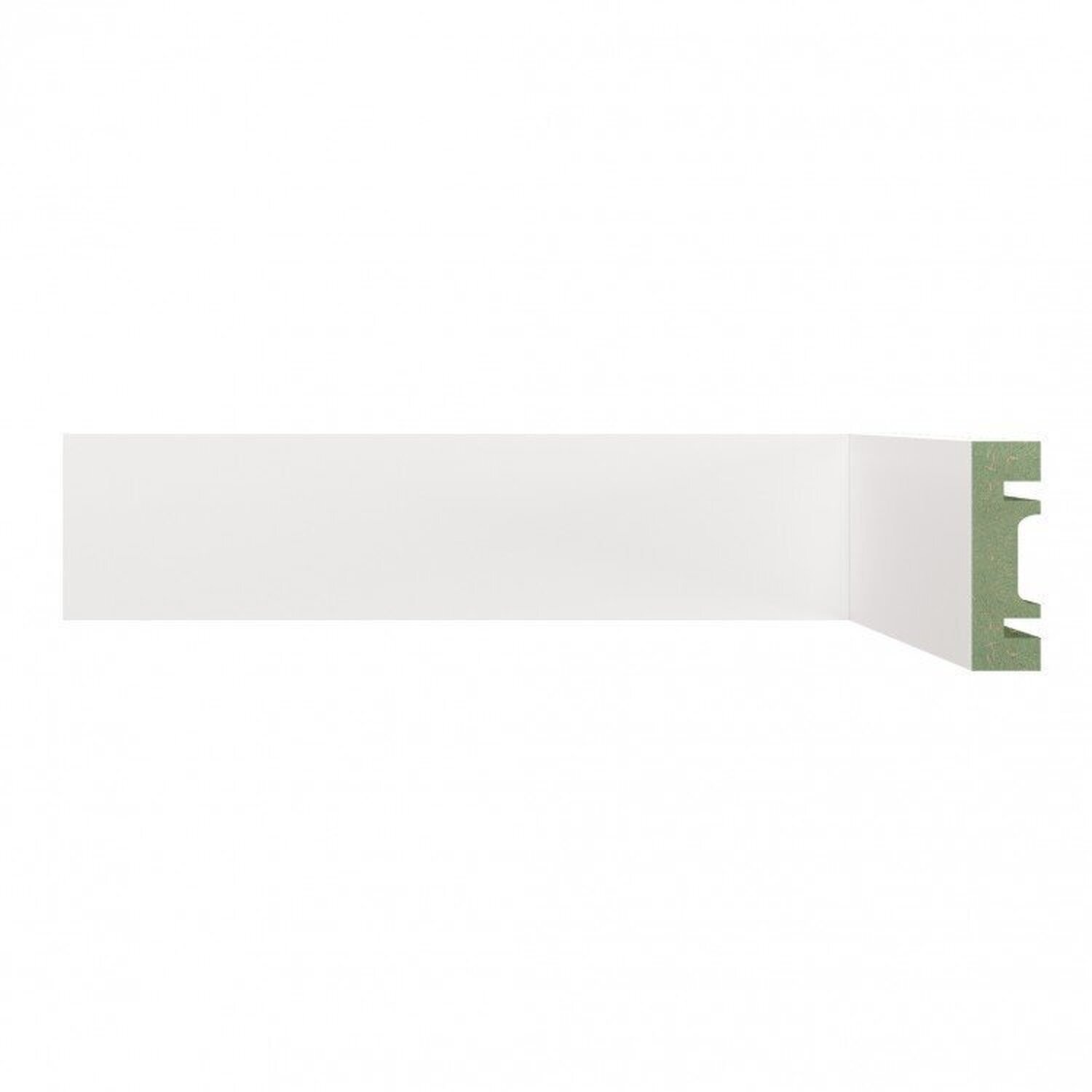 Kit Com 15 Barras Rodapé Mdf 501 Moldufama 15mmx5cm Metro Linear 36m Branco