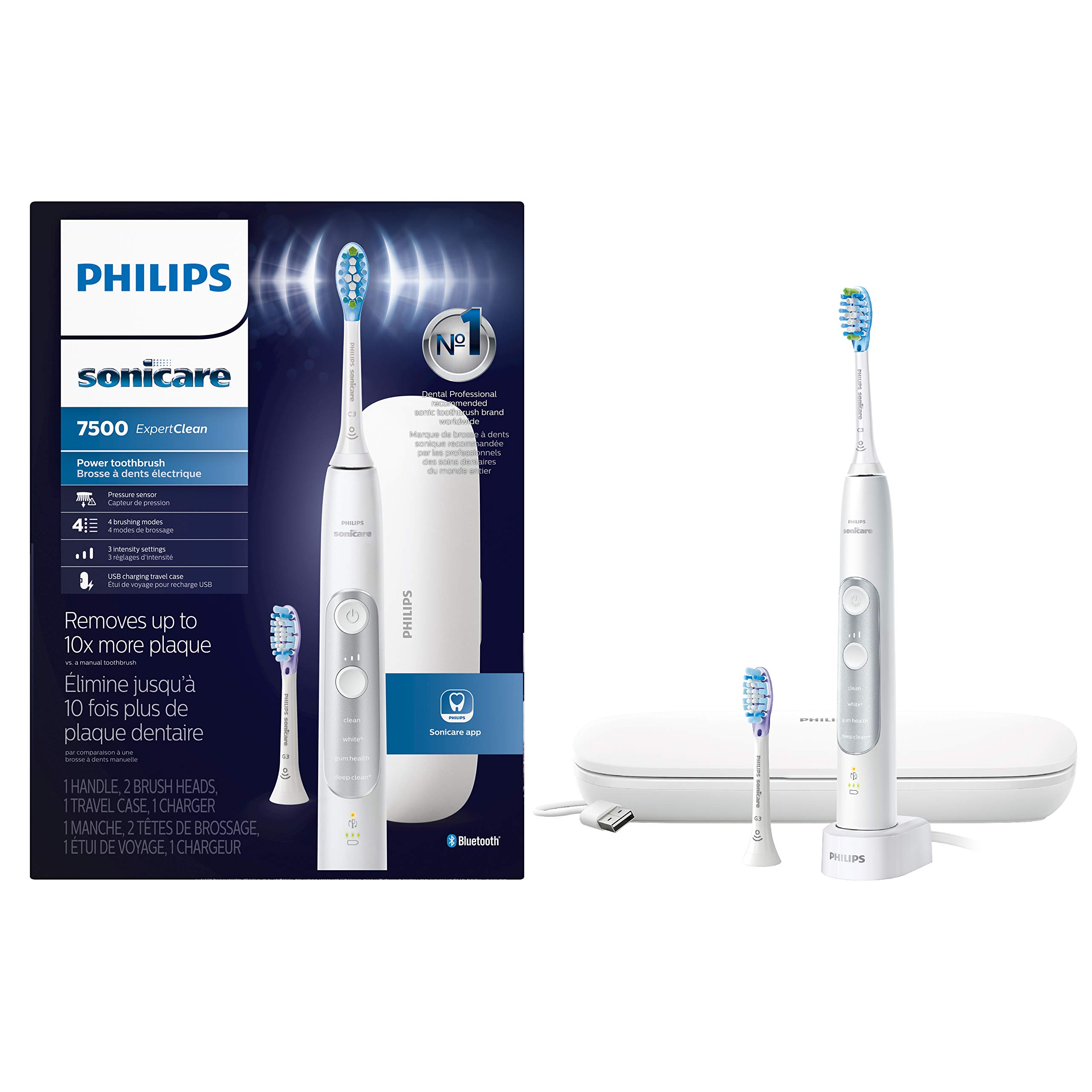 Escova De Dentes Elétrica Philips Sonicare Expertclean 7500