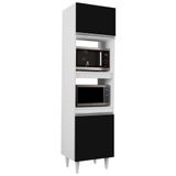 Paneleiro Torre Quente 2 Portas Colorado Branco-preto - Lumil Móveis