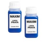 Kit 2un Limpa Prata 925 Maxim 250ml Azul Grande Liquido
