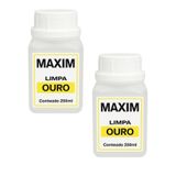 Kit 2un Limpa Jóias Ouro Puro 18k Platina Maxim 250ml Grande