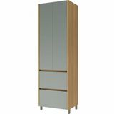 Paneleiro Nesher Rainha Em Mdf 15mm Com 2 Portas, 2 Gavetas E 3 Prateleiras - 70cm De Largura