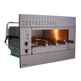 Churrasqueira Embutir A Gás Glp 220v Inox 4 Espetos Painel