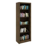 Estante Livreiro Multiuso 4 Prateleiras Me4104 Nogal - Tecno Mobili