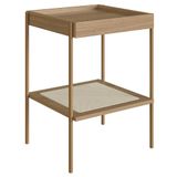 Mesa Lateral Com Prateleira Pé Metal Arlo A10 Hanover-dourado - Mpozenato