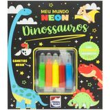 Livro Meu Mundo Neon: Dinossauros - Editora Happy Books