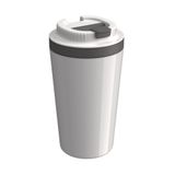 Copo Térmico Com Tampa 400 Ml Branco - Unitermi