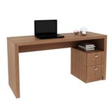 Mesa Para Computador Escrivaninha 2 Gavetas Me4130 Amêndoa - Tecno Mobili