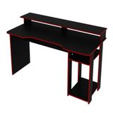 Mesa Para Computador Notebook Gamer Me4153 Preto-vermelho - Tecno Mobili