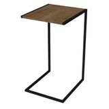 Mesa De Apoio Lateral Steel Quadra 27820 Vermont Base Preta - Artesano