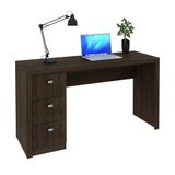 Mesa Para Computador 3 Gavetas Me4102 Rústico - Tecno Mobili