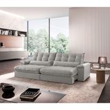 Sofá Classic Linho 02 Módulos 90 Cm B25 Cm Meu Sofá Online A230 Linho Cinza