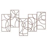 Quadro De Parede Molduras 5 Peças Em Mdf-marrom