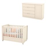 Berço Americano E Cômoda Infantil Tutto New Off White - Matic