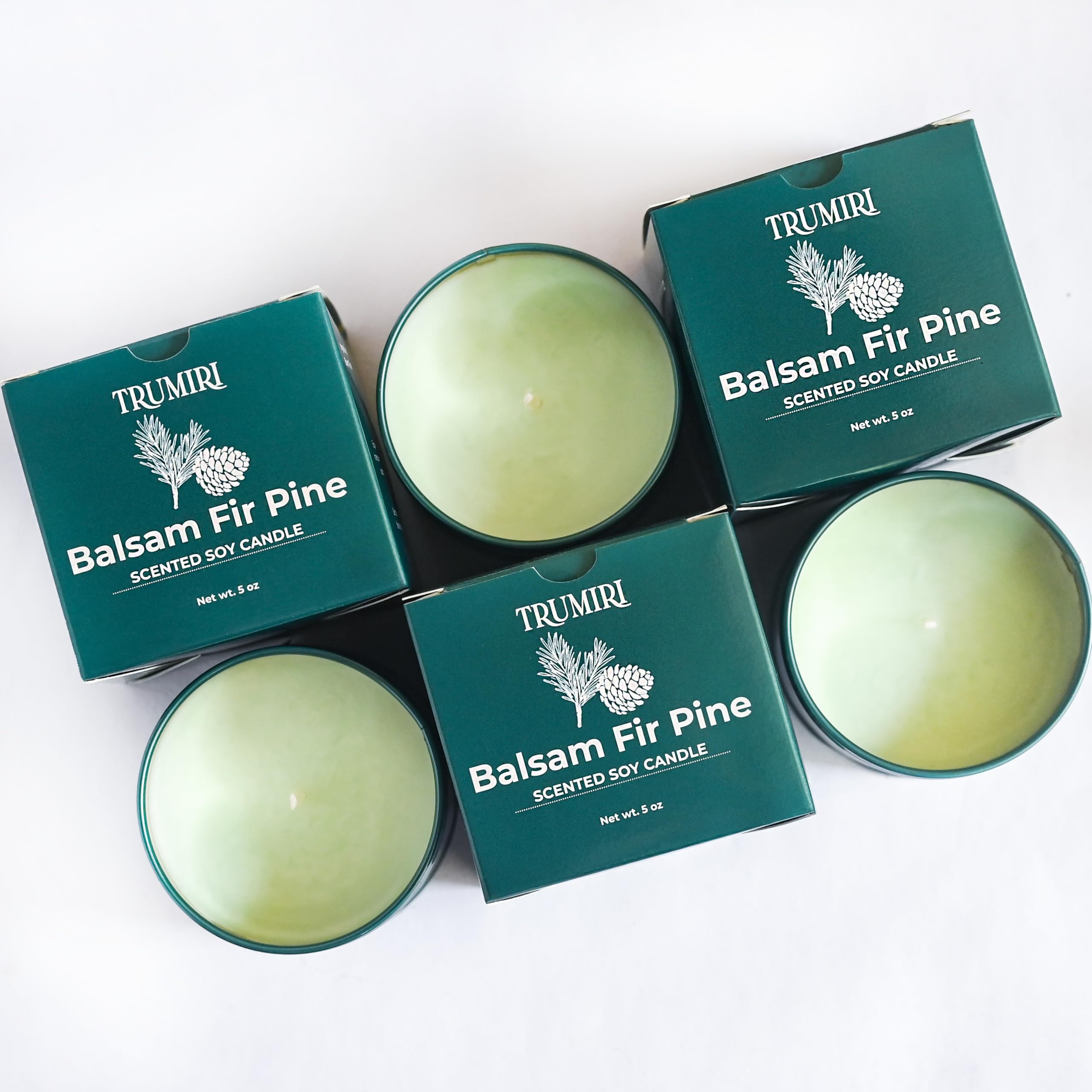Velas Perfumadas Trumiri Balsam Fir Pine 150 Ml - Pacote Com 3