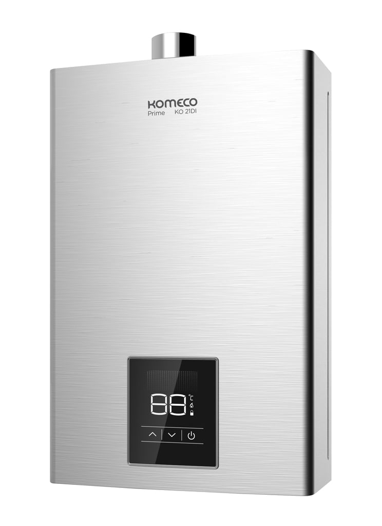 Aquecedor De Água A Gás Komeco Glp 21 Litros - Prime - Inox