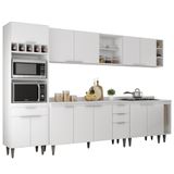 Armário De Cozinha Com Tampo Cp07 310cm Pérola Branco Z34 - Mpozenato