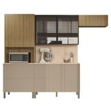 Armário De Cozinha Cp05 Com Tampo 120cm Minsk Vanilla/freijó Z06 - Mpozenato