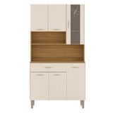 Armário De Cozinha Compacta 90cm Bruna Plus Freijó/soft Z06 - Mpozenato