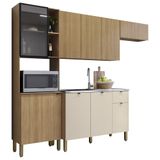 Cozinha Compacta Balcão Com Pia 120cm Laura Plus Freijó/soft Z06 - Mpozenato