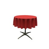 Toalha De Mesa La Linen Poliéster Poplin Redonda 130cm Vermelha