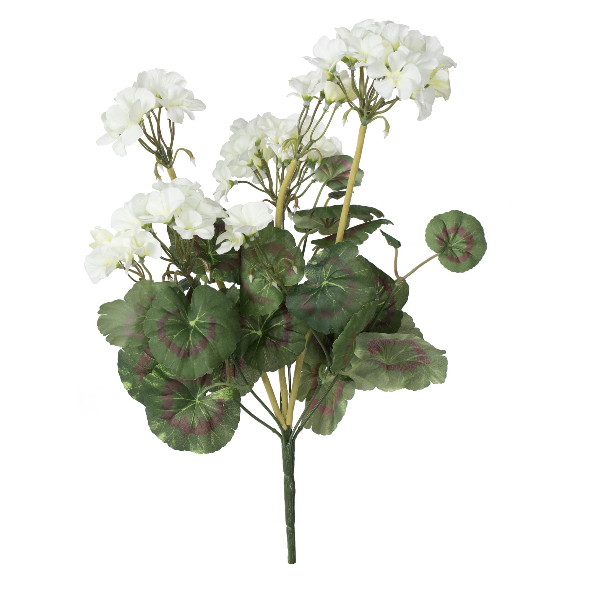 Arbusto De Gerânio Artificial Vickerman White 20cm - 4 Peças
