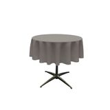Toalha De Mesa La Linen Poliéster Poplin 130cm Redonda Cinza Escura