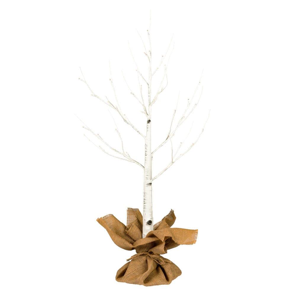 Árvore De Natal Vickerman White Birch Twig 90cm Com Luzes Led