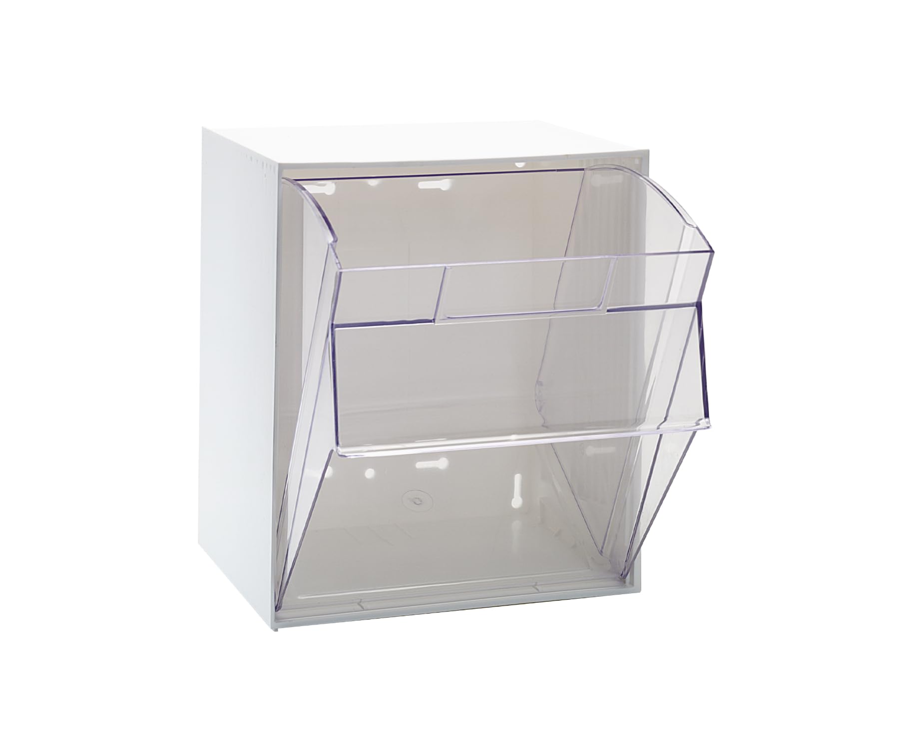 Sistema Tip Out Bin Quantum Qtb405 Clear White (pacote Com 5)