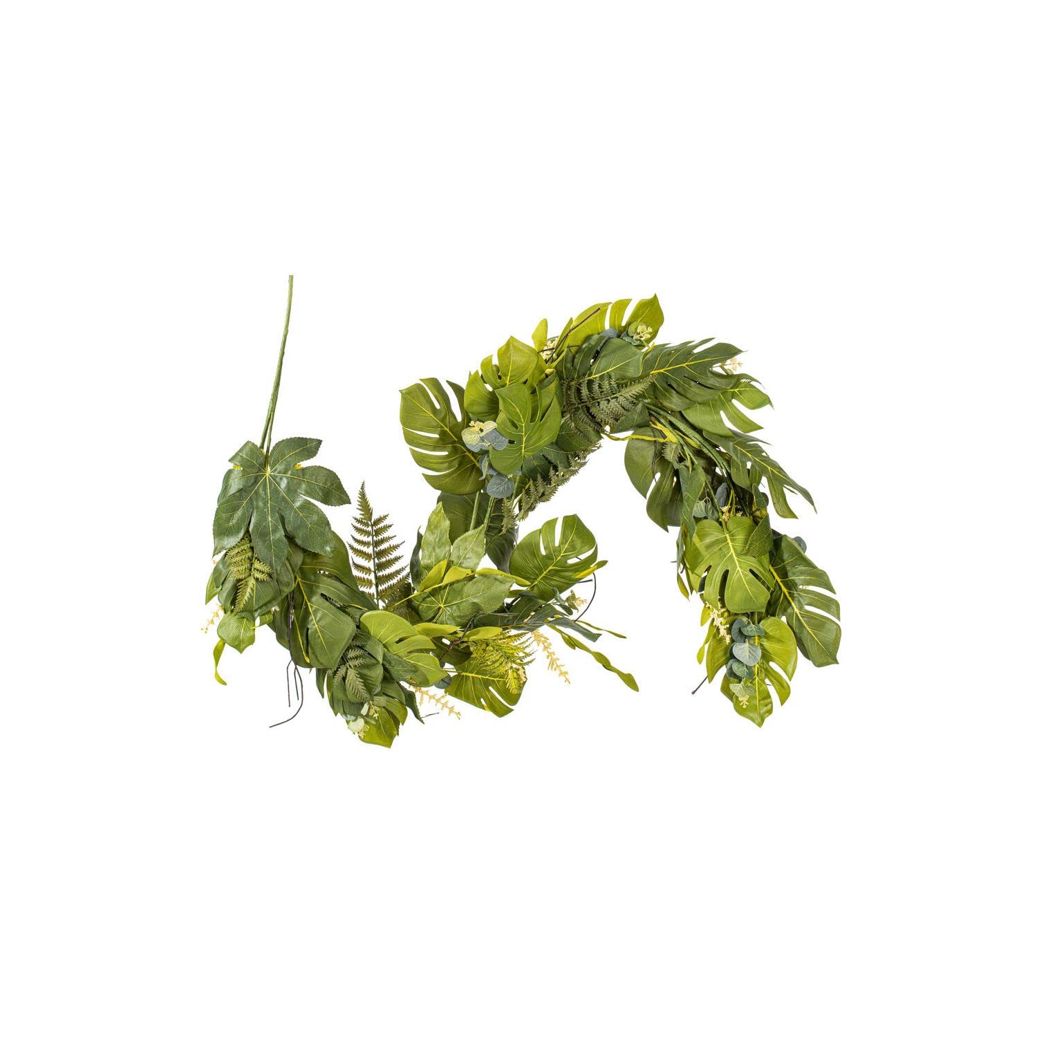 Folhagem De Selva Mista Verde Garland Vickerman 180 Cm