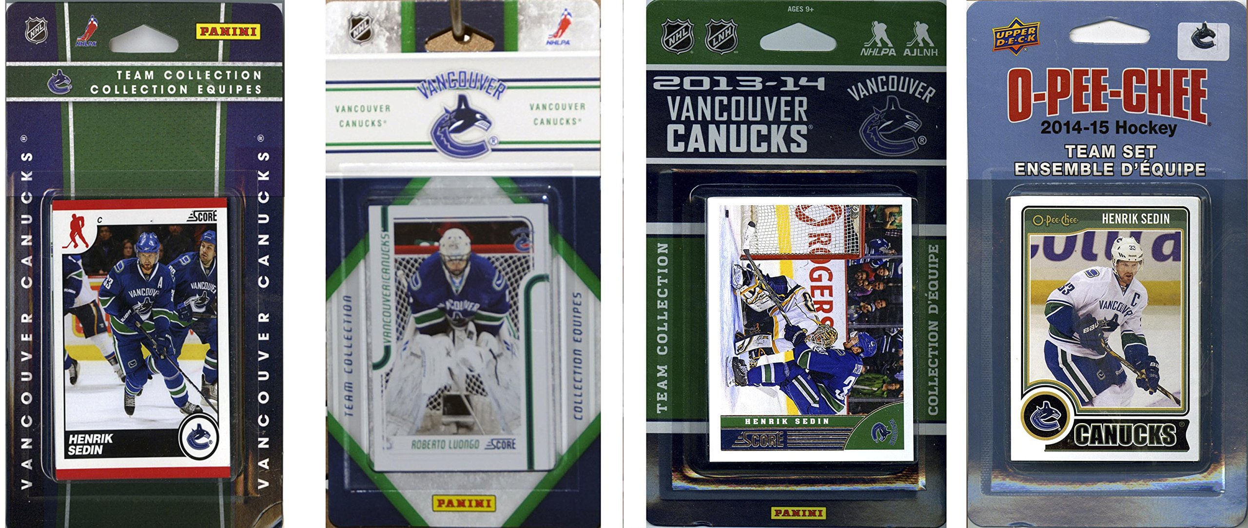Equipe De Cartas Colecionáveis Define 4 Opções Diferentes Para O Nhl Vancouver Canucks