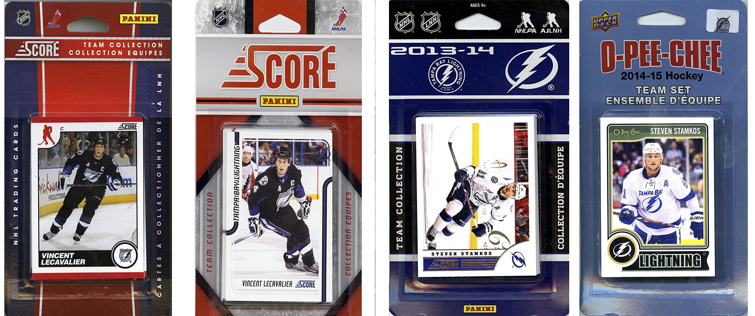Equipe De Cartas Colecionáveis Define Conjuntos De 4 Sets Da Nhl Tampa Bay Lightning