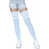 Meias Na Altura Da Coxa Leg Avenue Athletic Ribbed Azul Claro