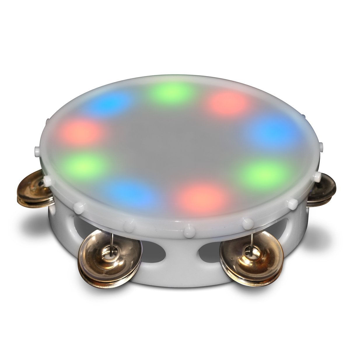 Pisca De Pandeiro Led Iluminada Multicolorida Redonda