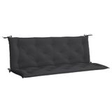 Conjunto De Almofadas De Banco De Jardim Vidaxl Preto Resistente À Água