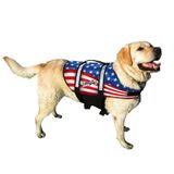 Colete Salva-vidas Para Cães Pawz Pet Products, Bandeira Americana, Tamanho M